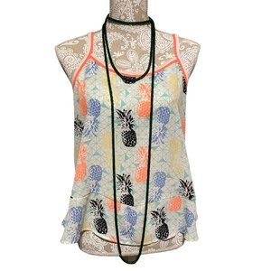Self Esteem Tropical tank top in multi neon colors size medium